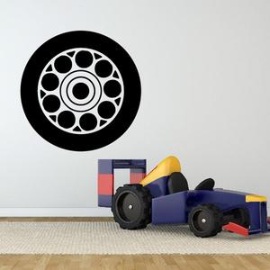 Tire Rim Wall Decal - Vinyl Decal - Car Decal - DC027 Clearance Supply