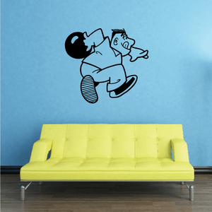 Cartoon Bowling Player Decal Cheap Best Store To Get