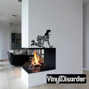 Striped Crawling Woman Decal Big Sale Sale Online