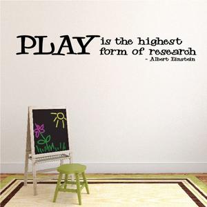 Play is the highest form of research Albert Einstein Wall Decal Clearance Clearance