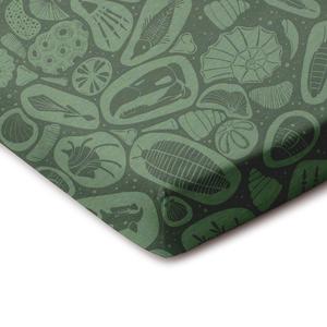 Fitted Crib Sheet - Fossils Green Free Shipping Purchase