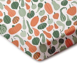 Fitted Crib Sheet - Gourds & Pumpkins Green & Orange Outlet Where Can You Find