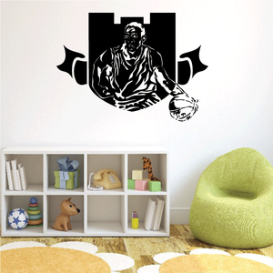 Basketball Comic Style Dribbling Pose Decal Cheap Pice Cost