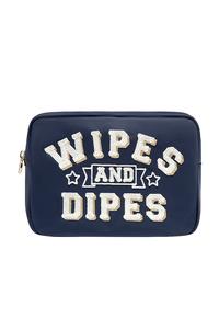"Wipes & Dipes" Embroidered Large Pouch Buy Cheap 2025 Newest