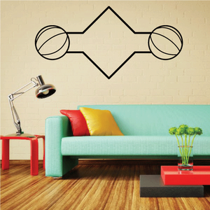 Basketball Dual Ball Frame Decal In China For Sale