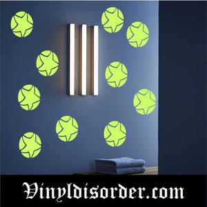 Star Cut Circle Glow in the Dark Decal Free Shipping Clearance Store