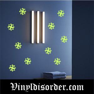 Swirling Star Glow in the Dark Decal With Paypal Low Pice