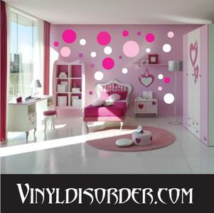 216 Circle Wall Decals Kit Fashion Style Online