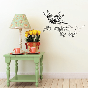 You brighten my day Dragonfly Decal Outlet Store For Sale