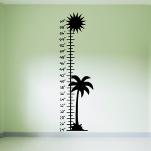 Sunny Palm Tree Growth Chart Wall Decal Cheap Sale Websites
