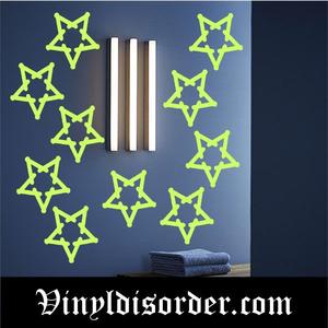 Fancy Star Glow in the Dark Decal Cheap With Credit Card