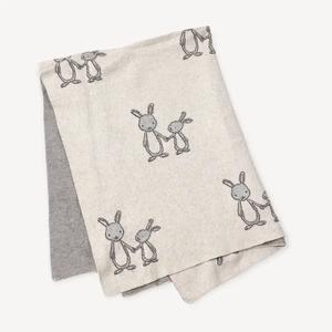 Viverano Organics Organic Cotton Jacquard Sweater Knit Baby Blanket Cheap Sale Collections