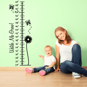 Watch Me Grow Butterfly Flower Growth Chart Wall Decal 2025 Sale Online