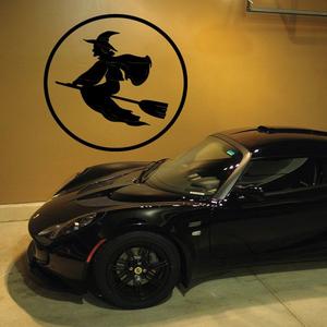 Flying Witch In Full Moon Decal New For Sale