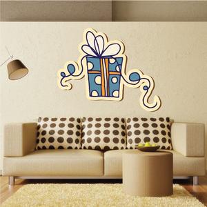 Blue Polka Dot Present Sticker For Nice Cheap Price