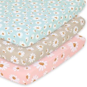 Daisy Dreams Playard Mini Crib Sheets, 3-Pack Footlocker Finishline For Sale