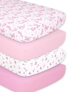 Butterfly 4-Pack Fitted Crib Sheet Set Where To Buy Cheap Real