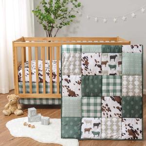Boho Farm 3 Piece Baby Crib Bedding Set for Boys & Girls Outlet Buy