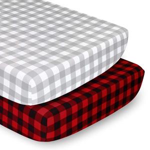 Buffalo Plaid 2-Pack Crib Sheet Set Cheap Sale Low Pice Fee Shipping