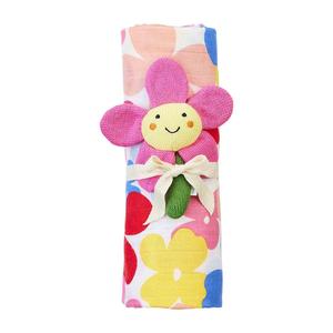 Mud Pie Floral Swaddle & Rattle Set Cheap Get To Buy