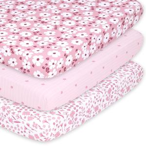 Daisy Playard Mini Crib Sheets, 3-Pack Amazing Pice
