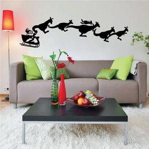 Santa on Sled with Kangaroos Decal Professional Online
