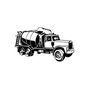 Detailed Cement Truck Decal Outlet With Credit Card
