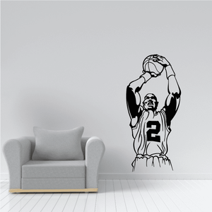 Basketball Number 2 Player Ball Toss Decal Cheap Sale Geniue Stockist