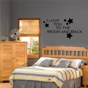 I Love You To The Moon And Back with Stars Decal Sale Best Wholesale