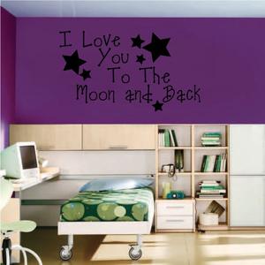 I Love You To The Moon And Back with Stars Decal Cheap Exclusive