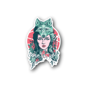 Leave Her Wild Wolf Girl Sticker Looking For Cheap Pice