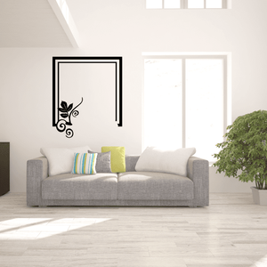 Leaf Leaves border wall picture frame Modern Wall Art Vinyl Wall Decal Sticker Mural Quotes Words ART05C1 Outlet 2025 New