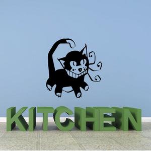 Cartoon Grinning Kitten Decal Best Pices Online