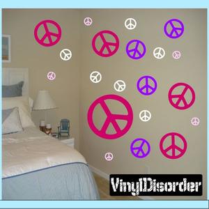 Peace Sign Wall Decals Kit Discount Order