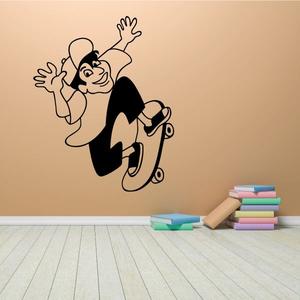 Skater Dropping In Skateboarder Skateboarding Wall Decal - Vinyl Decal - Car Decal - MC003 Clearance Get To Buy