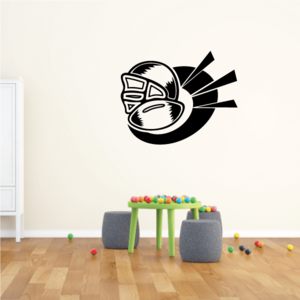 Football Impact Wall Decal - Vinyl Decal - Car Decal - CDS129 Free Shipping Best