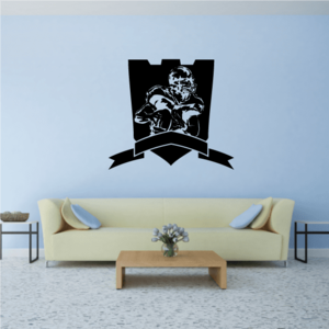 Football Crest Shield Wall Decal - Vinyl Decal - Car Decal - CDS137 Cheap Hot Sale