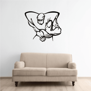 Football Mascot Wall Decal - Vinyl Decal - Car Decal - CDS124 High Quality Buy Online