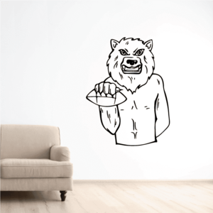 Football Mascot Wall Decal - Vinyl Decal - Car Decal - CDS122 Online Sale