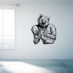 Football Mascot Wall Decal - Vinyl Decal - Car Decal - CDS120 Discount Free Shipping