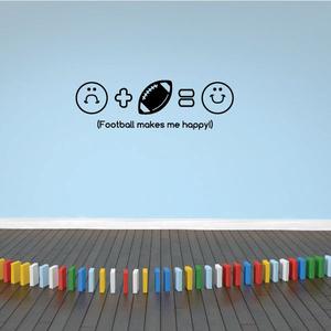 Football Makes Me Happy Decal Buy Cheap New