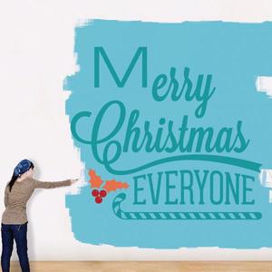 Merry Christmas Everyone Quote Printed Decal Free Shipping View
