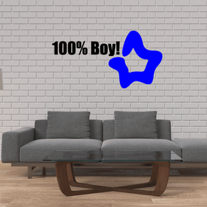 100 Percent Boy with Star Wall Decal Supply Cheap Pice