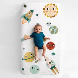 Space Explorer Standard Size Crib Sheet Free Shipping For Sale