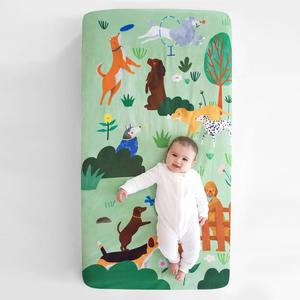 At The Dog Park Standard Size Crib Sheet Buy Cheap Extremely