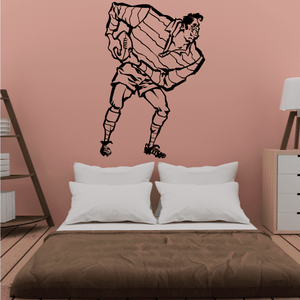 Cartoon Rubgy Player Decal Cheap Sale Low Pice