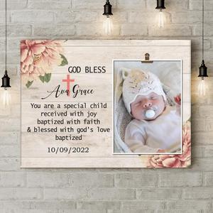Custom Personalized Baby Photo Canvas - Christmas Gift Idea For New Born Baby - You Are A Special Child Received With Joy From China Cheap Pice