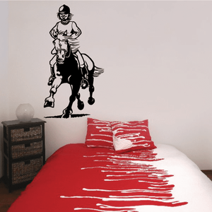 Horseback riding Wall Decal - Vinyl Decal - Car Decal - Bl004 Free Shipping Inexpensive