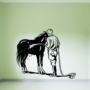 Horseback riding Wall Decal - Vinyl Decal - Car Decal - Bl010 Enjoy Online
