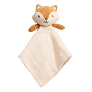 Fox Snuggle Blanket, Organic Cotton Muslin Lovie Clearance Perfect